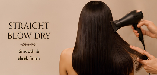 Hair Styling Straight blow dry